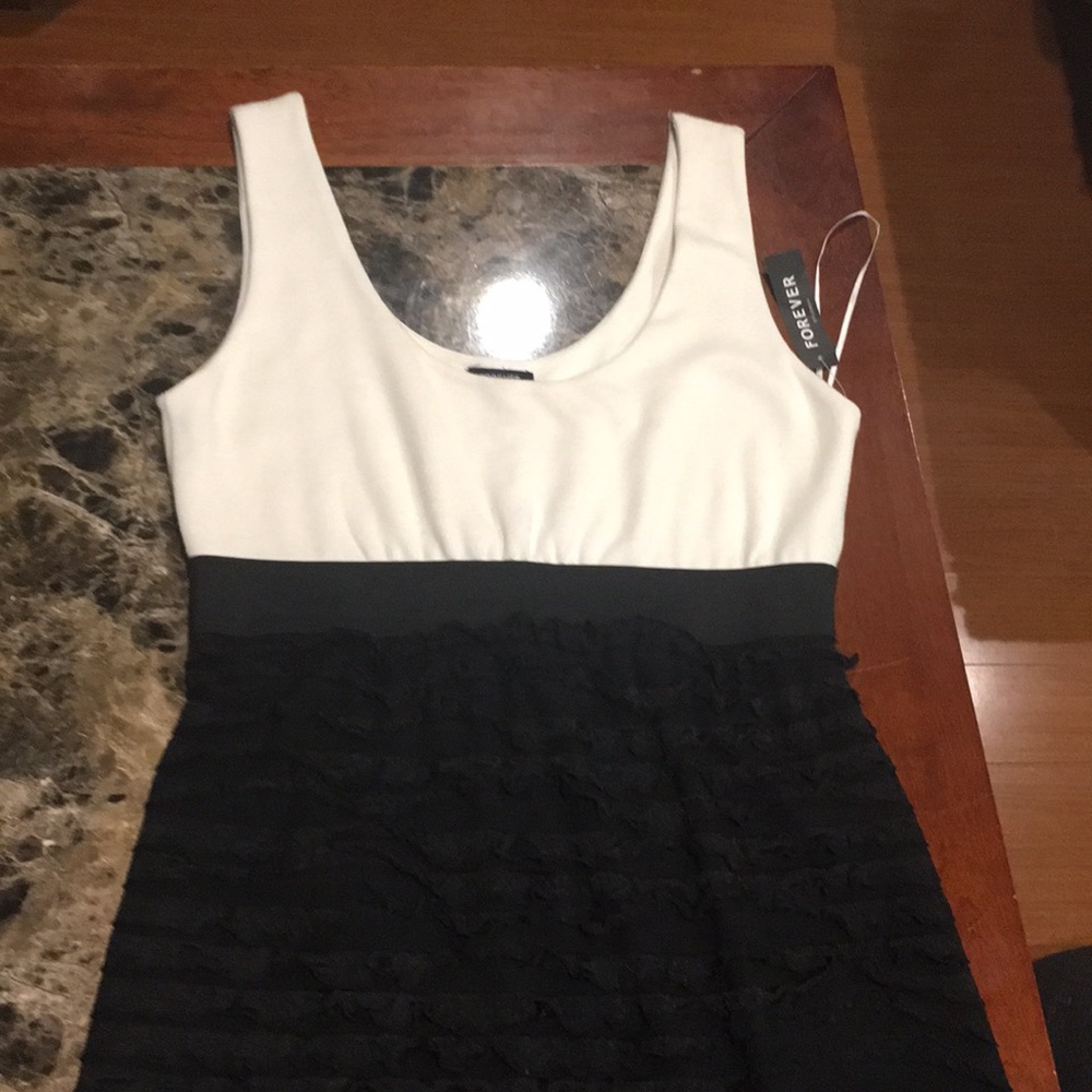 Chic black and white dress